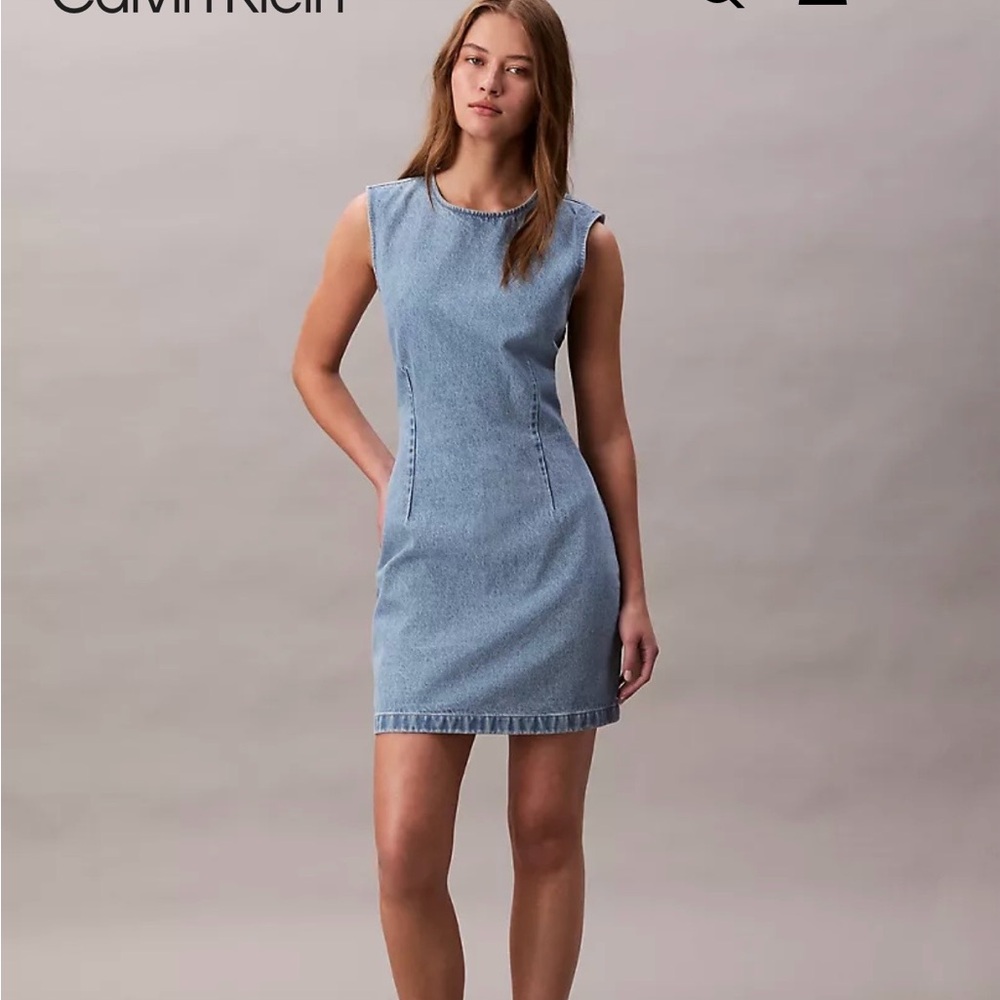 Calvin Klein Light Blue Denim Mini Dress